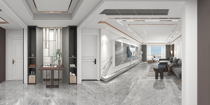 GoodLuck82-翡翠墅轻奢风装修效果图