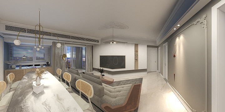 猪猪四月-龙光玖龙府117温馨-装修设计方案