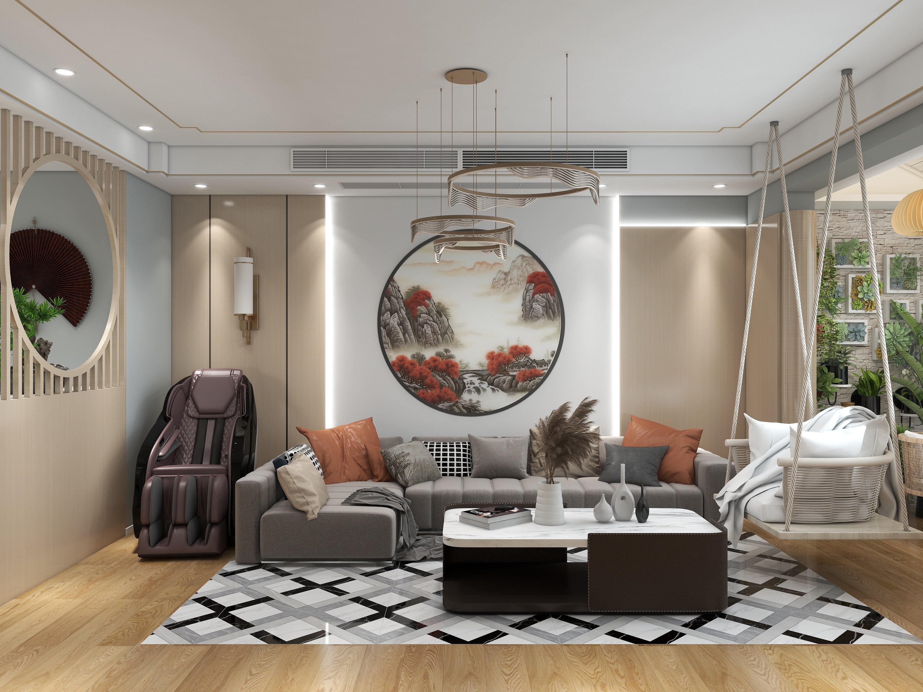 湛智华-混搭146平4房装修效果图