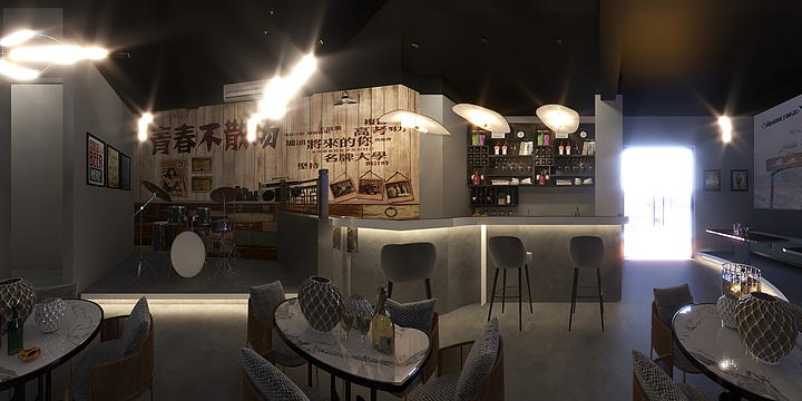 邓明礼设计师-学府路—为你钟情.清吧-装修设计方案