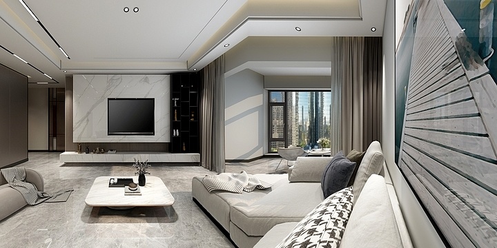 明明就灬-现代无主灯设计-装修设计方案