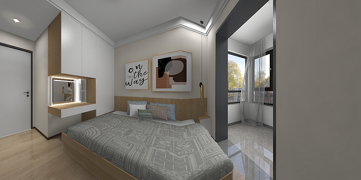 简墨设计htRN-85平，原木白-副本-装修设计方案