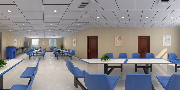 设计一一凌菲-二层·食堂-装修设计方案