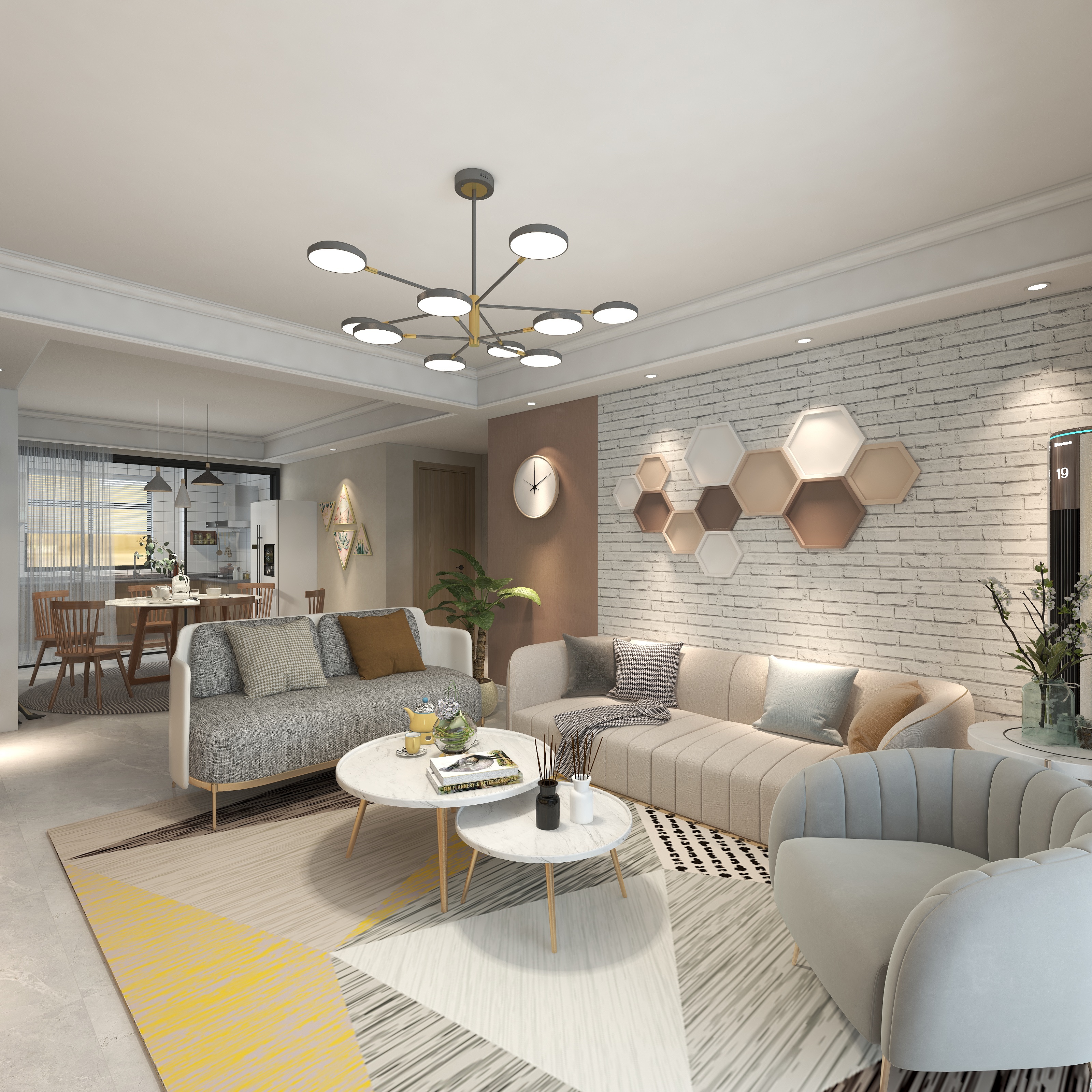 陈晓琛-北欧~晚秋雏菊装修效果图