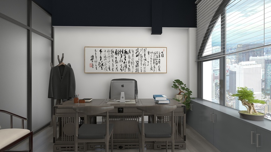孤墨kSsQ-办公室展示厅装修效果图