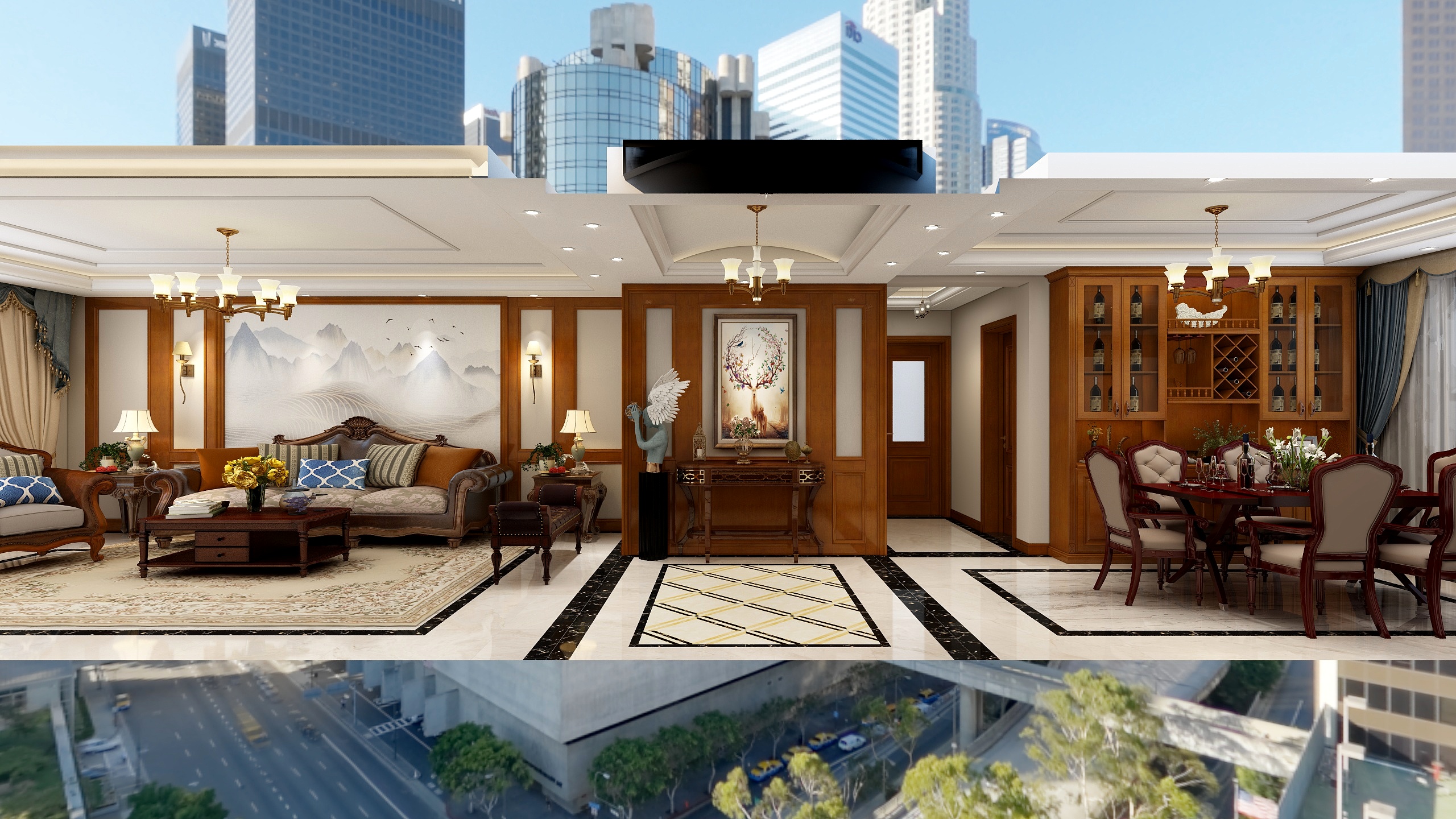 昌吉玛格-经典美式-悦府-装修设计方案