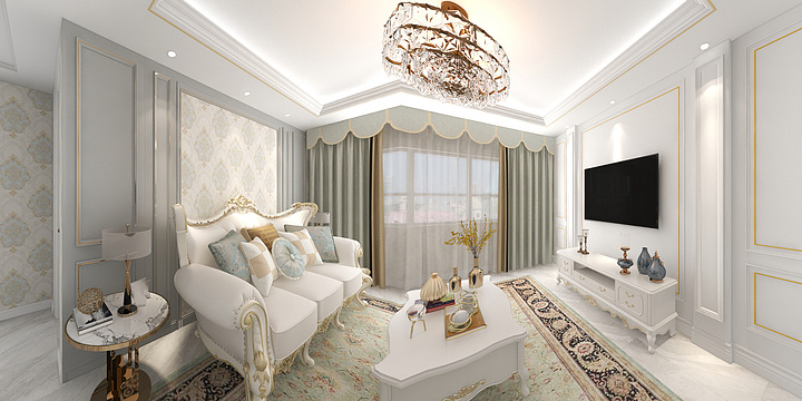 卓来studio-小美风110㎡彩云名邸装修效果图