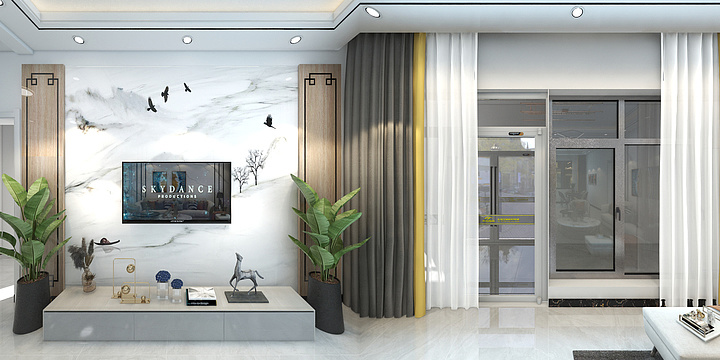 亚美装饰设计-178平轻奢全屋装修效果图