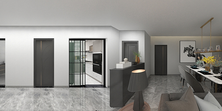 海派建筑装饰高端设计机构-信达�C溪-轻奢风格－罗丹-副本-副本-复制于灵感库-装修设计方案