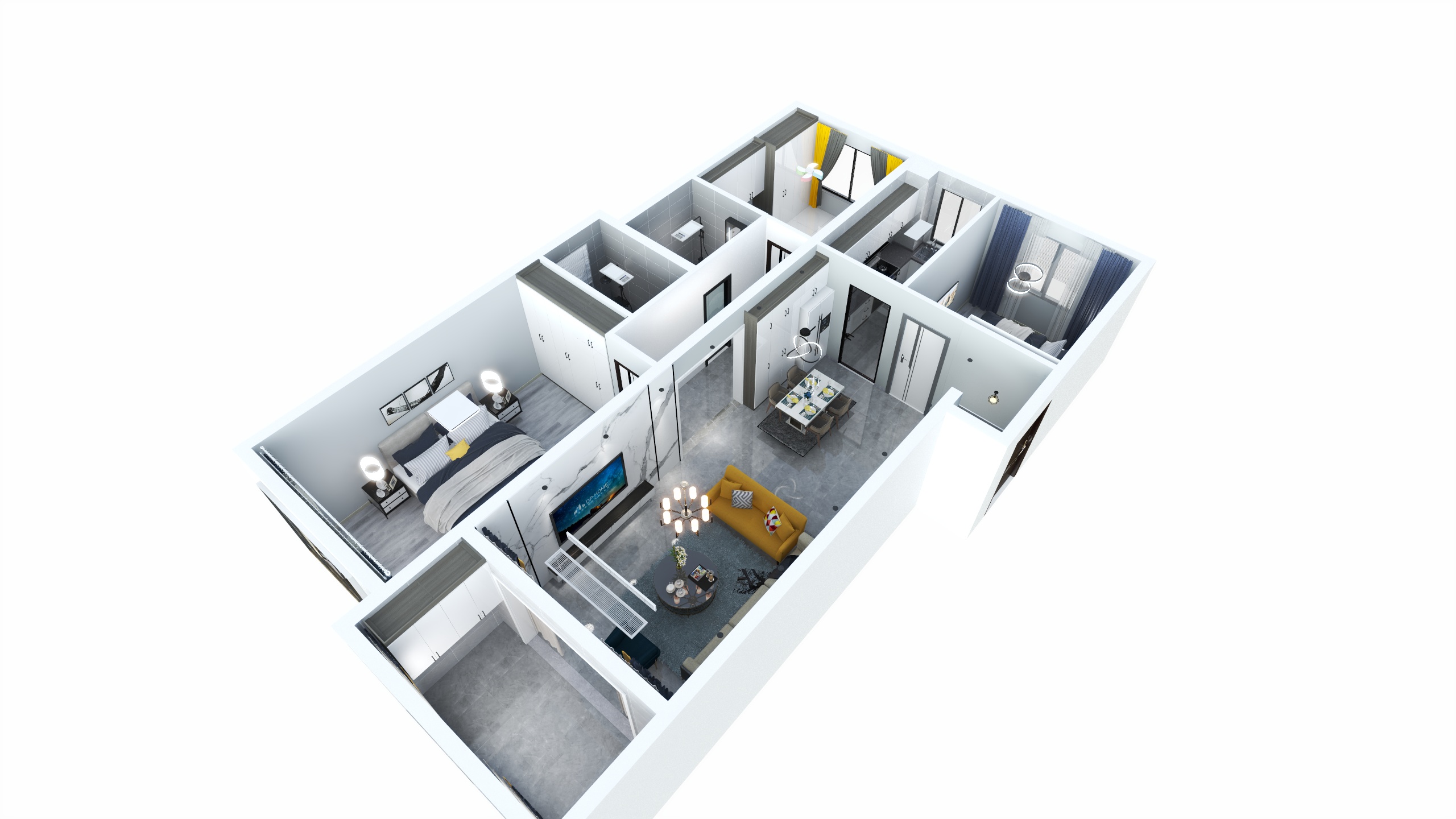 淮南金卓优越装饰公司-世茂公园城市16栋2404-装修设计方案