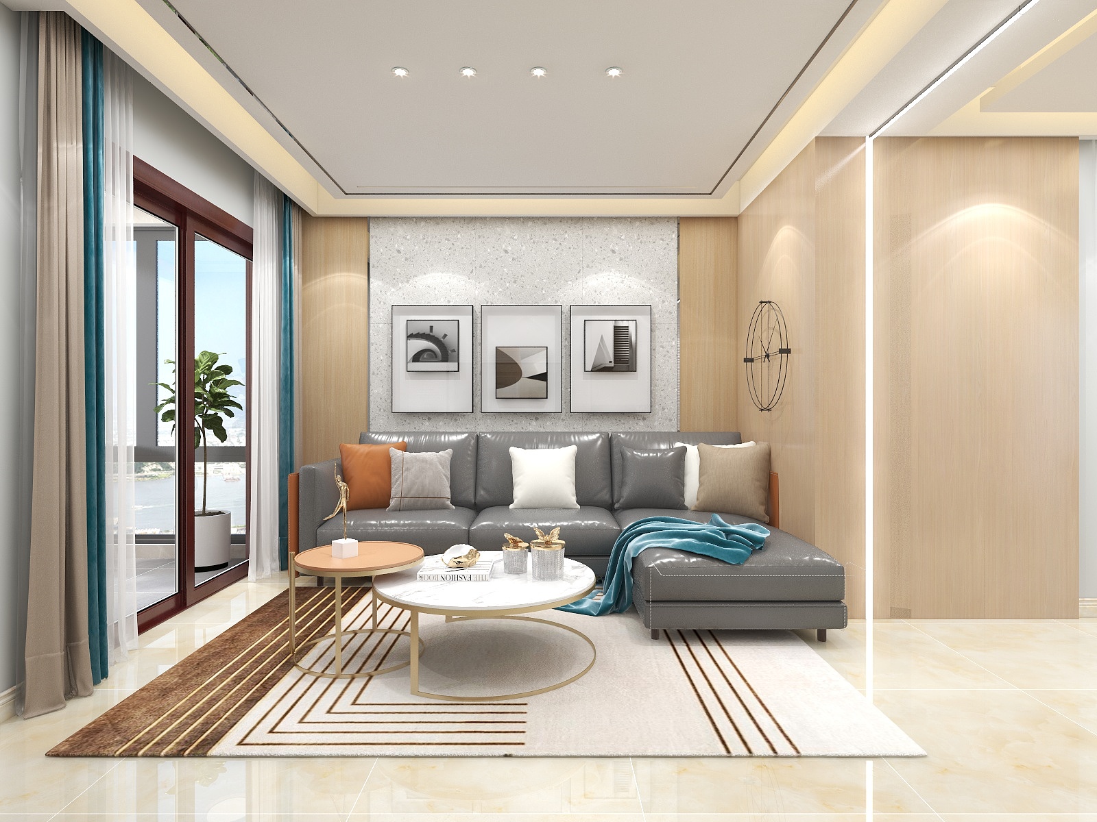 湛智华-现代简约106平3房精装房搞定“猪肝红&rdqu装修效果图