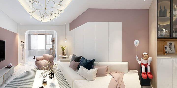 Chen不二-德信海德公园83.00㎡A2’3室2厅1卫1厨-装修设计方案