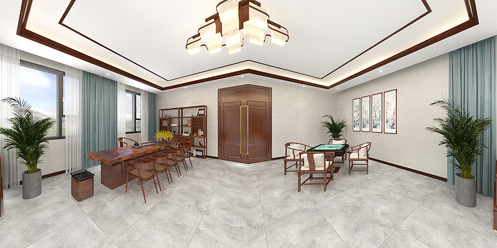 樊高设计-涧桥会客厅小院-装修设计方案