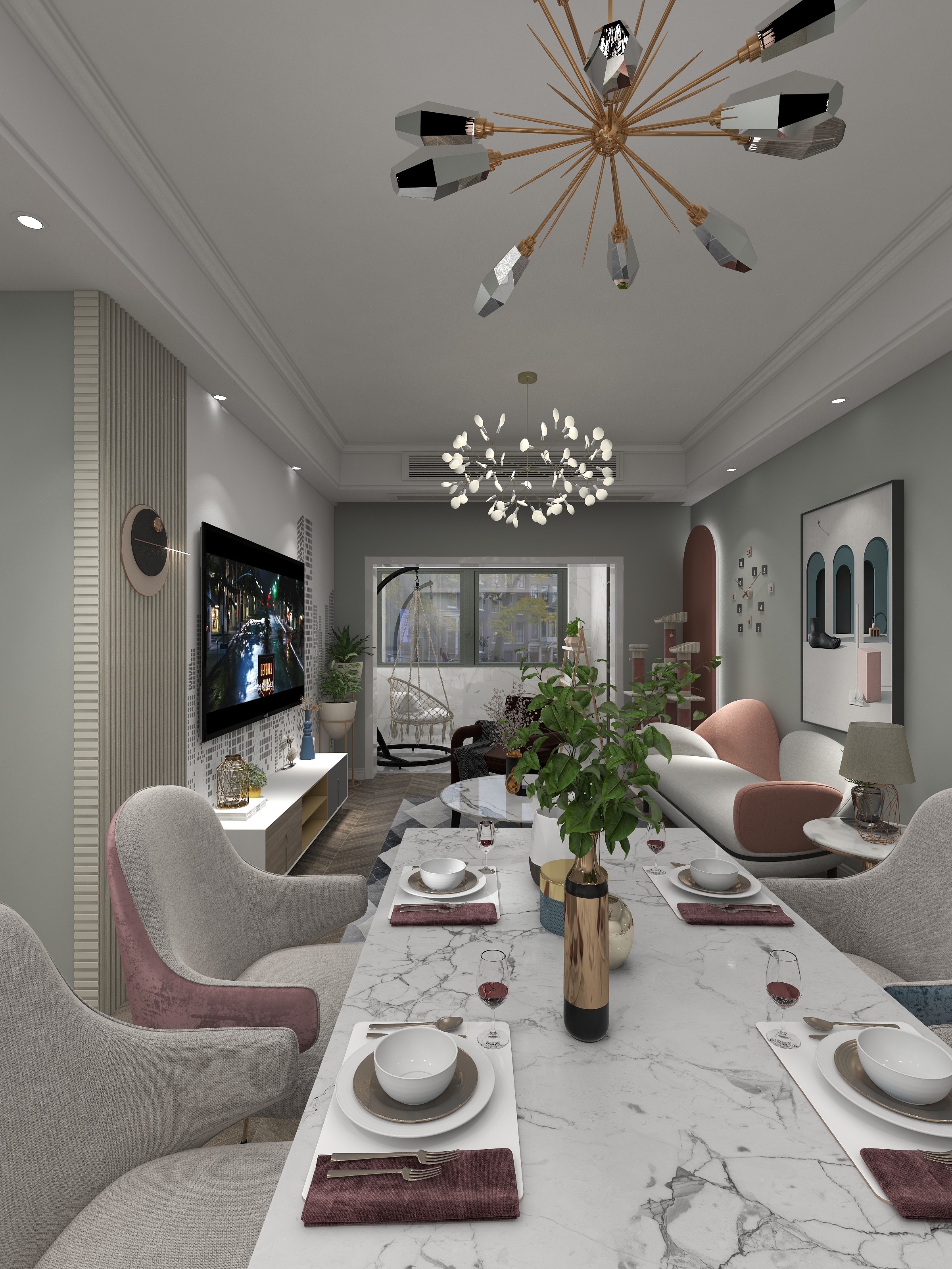 设计师朱星星-德信海德公园83.00㎡A2’3室2厅1卫1厨-装修设计方案