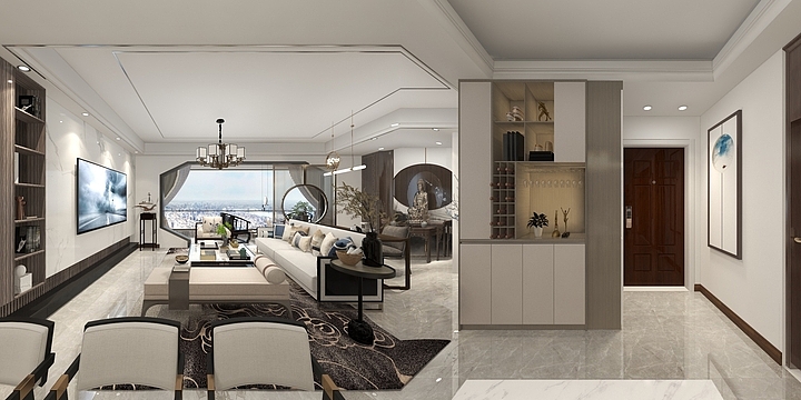 LeeJ丨a-理塘120新中式-装修设计方案