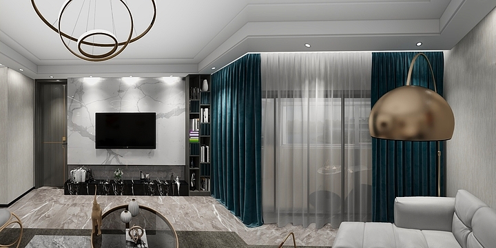 明黄色-鲁商首府-装修设计方案