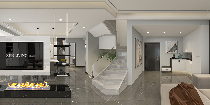 设计师莫睿-畔山华庭复式楼-装修设计方案