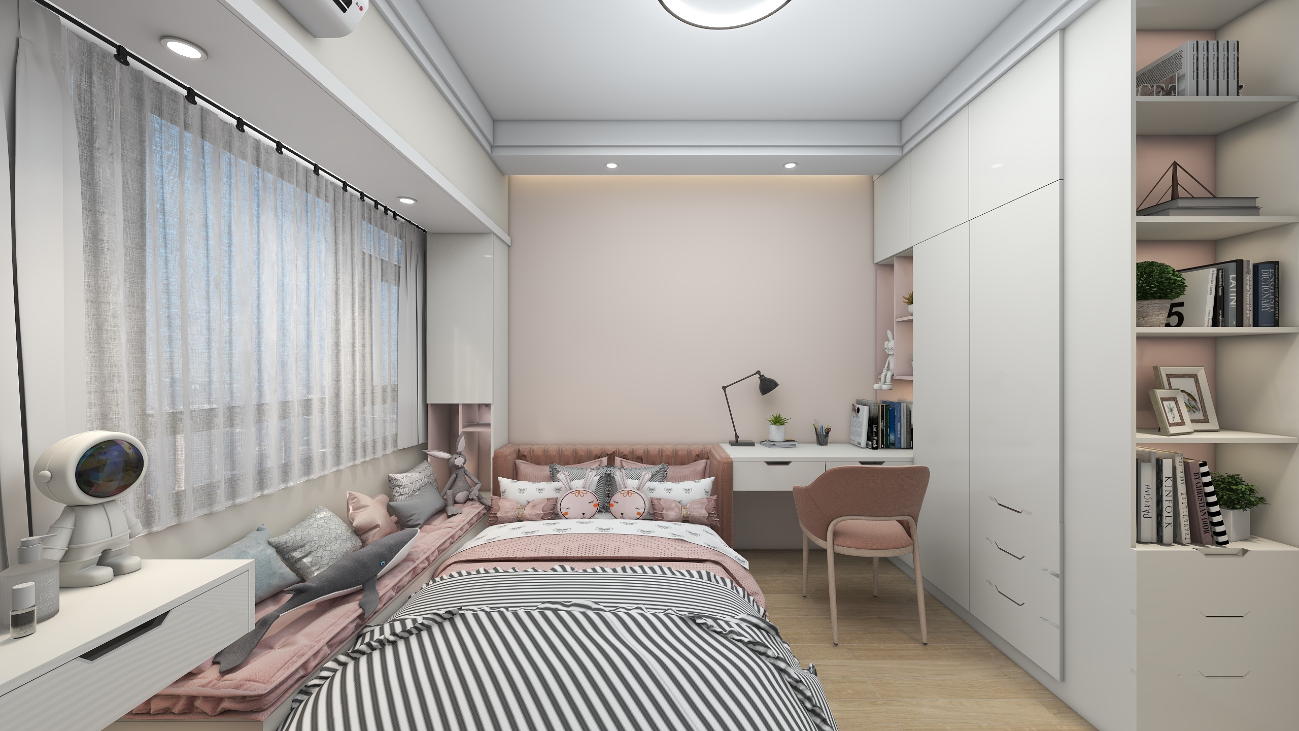 恩平郑工助理-10㎡女孩房改造-装修设计方案