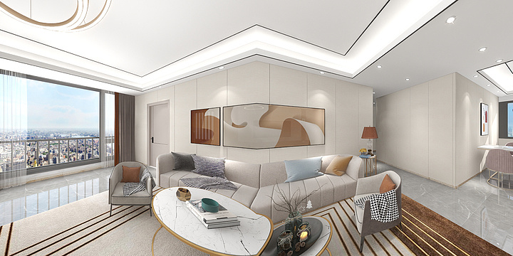 王琦琦呀-富地泷湾三室两厅-装修设计方案