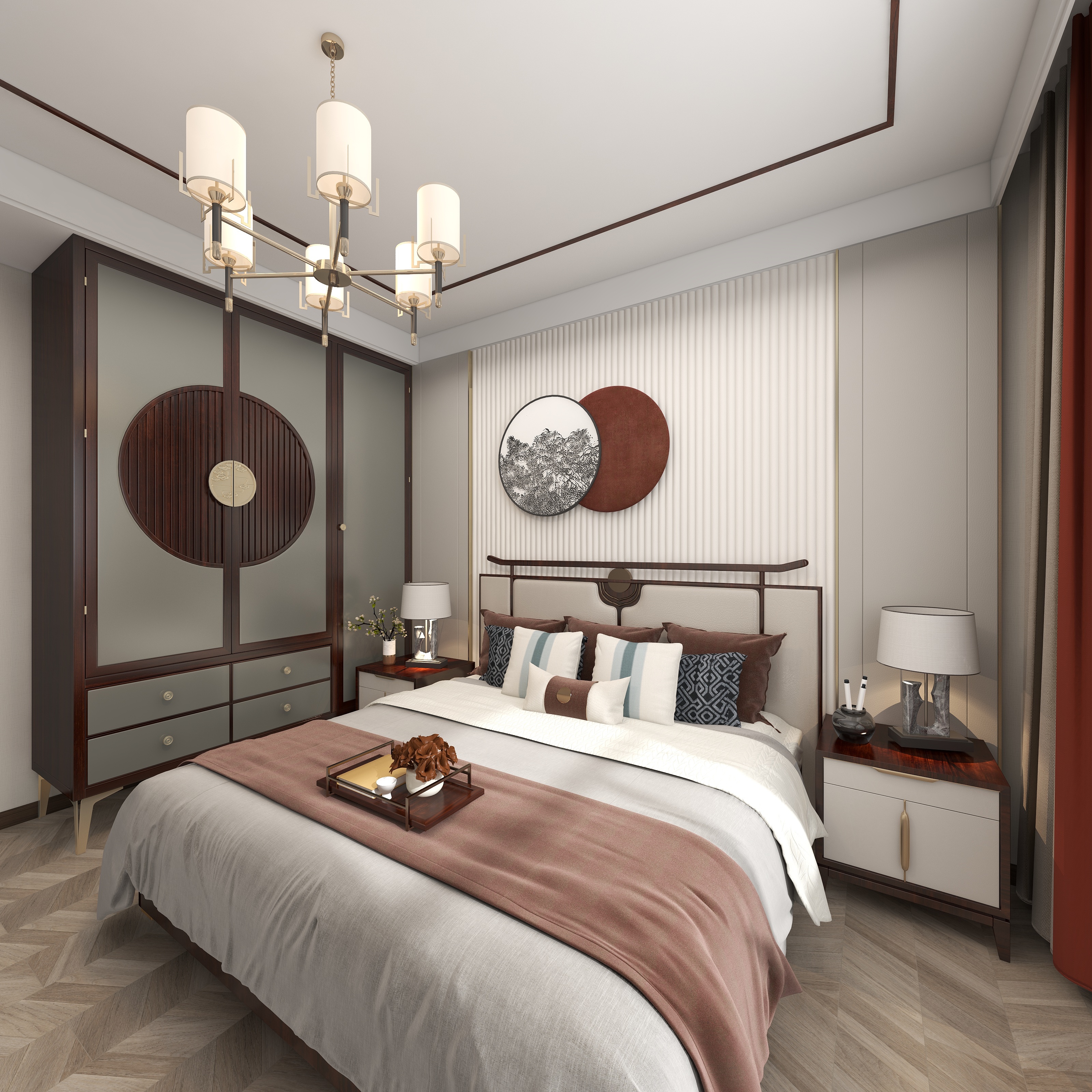 YTAcy-湖滨文锦苑新中式装修效果图