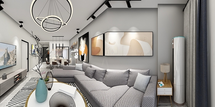 鼎盛空间丨陈工-厚街.小产权01户型-现代简约-装修设计方案