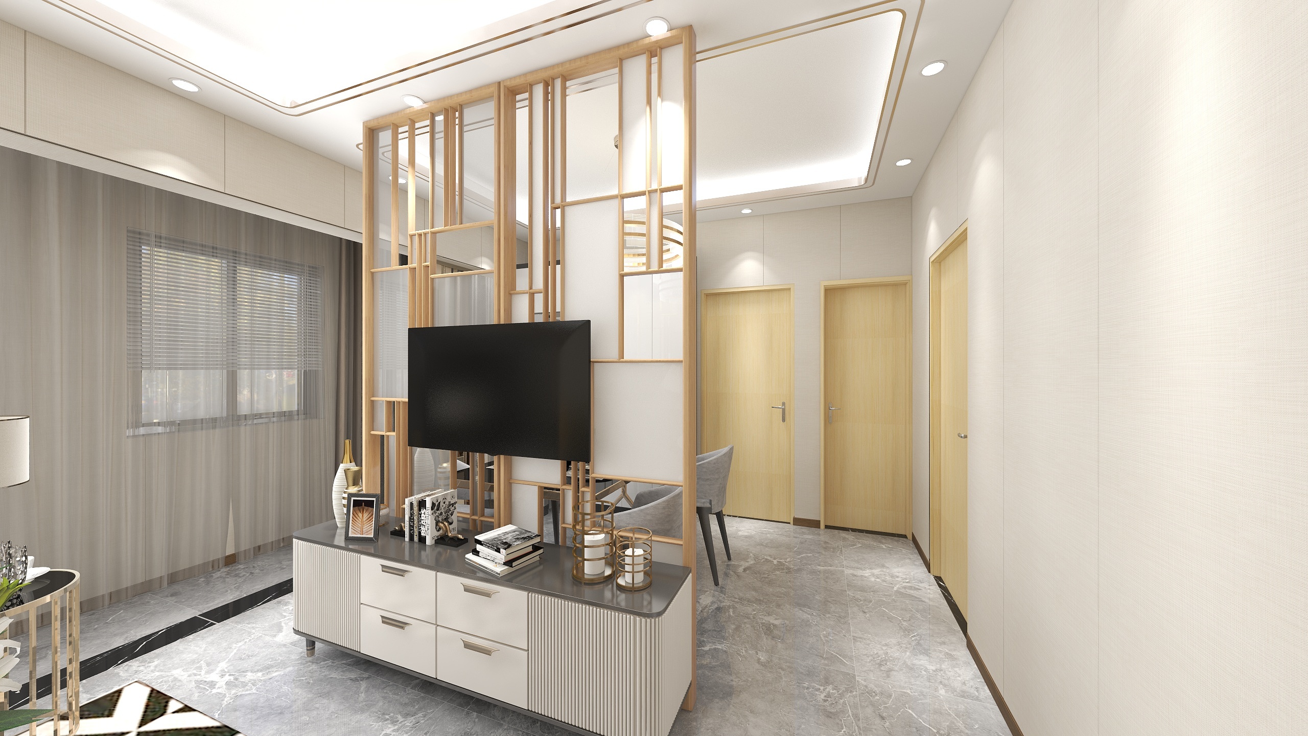 奈斯定制-瑞和园89.50㎡B户型3室2厅1卫装修效果图