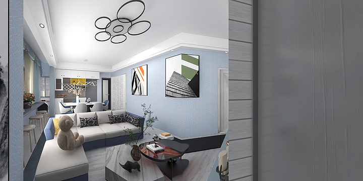 梦想创新工作室-瑞和园89.50㎡B户型3室2厅1卫-装修设计方案