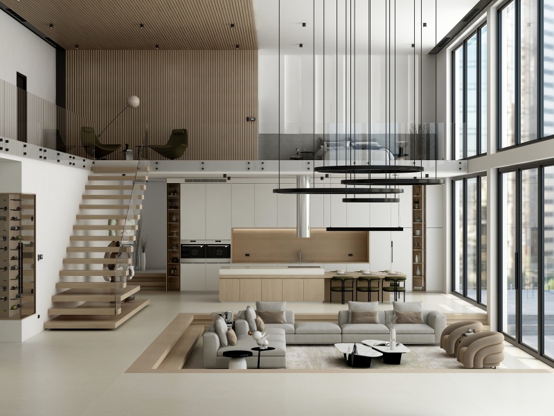 Minimalist Gray Living Room Interior Design