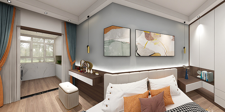 东光博西尼-飞龙君苑12-3-201同202镜像-装修设计方案