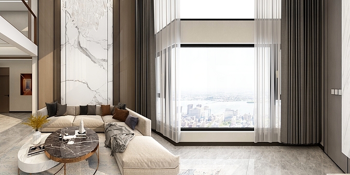 大鹏视觉表现-现代轻～奢一一初次见你-装修设计方案