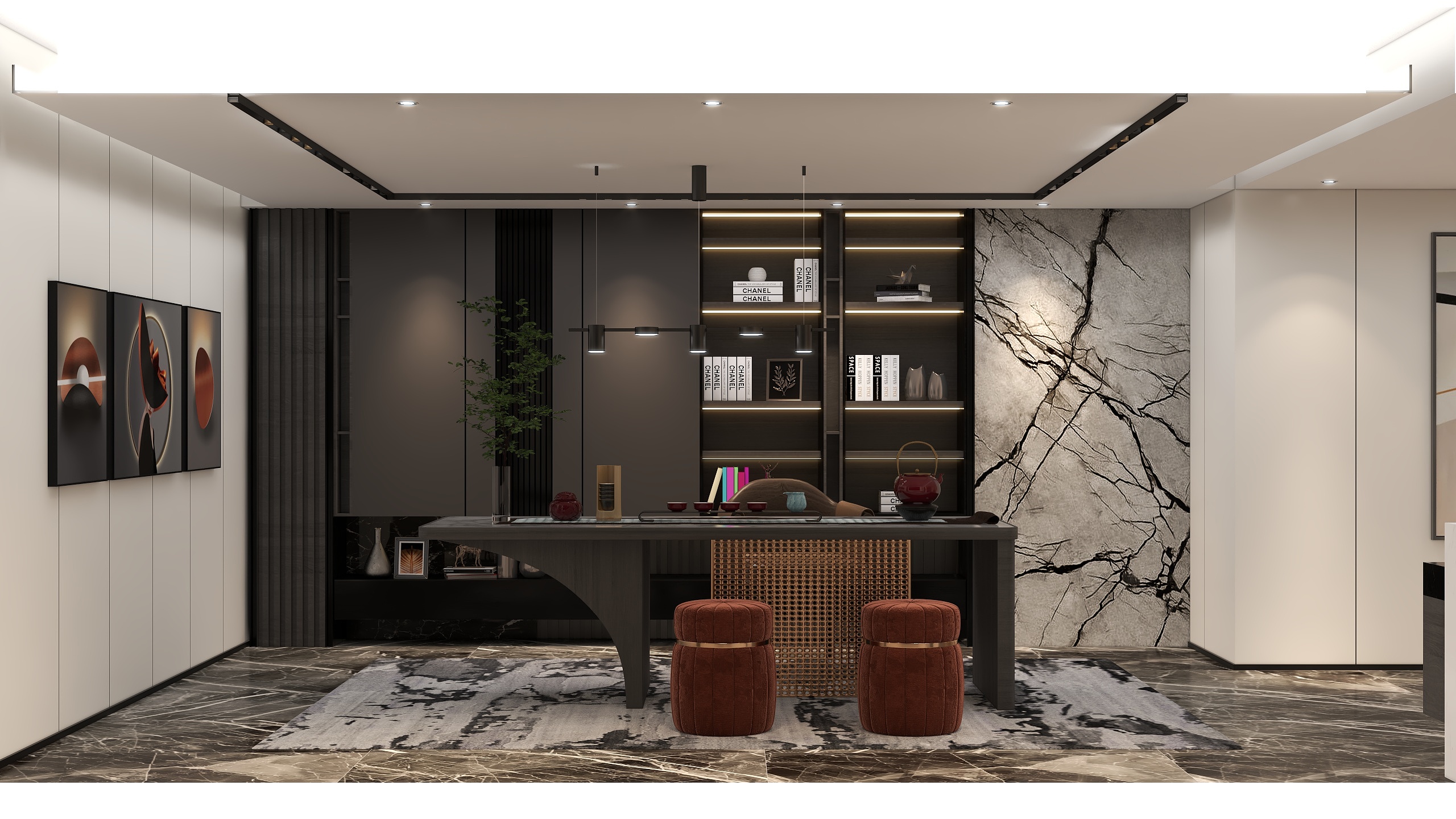 华宁创艺空间设计-高陵叠拼负一层-装修设计方案