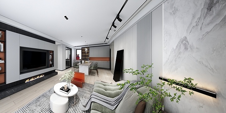 大铭董-118平现代无主灯-装修设计方案