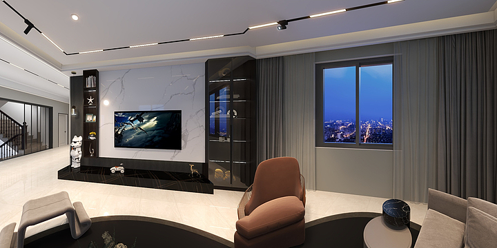 陈佳1-167平三室两厅一卫现代风格二楼-装修设计方案