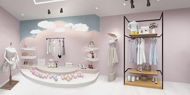 初级小萌新-服装直播间-装修设计方案