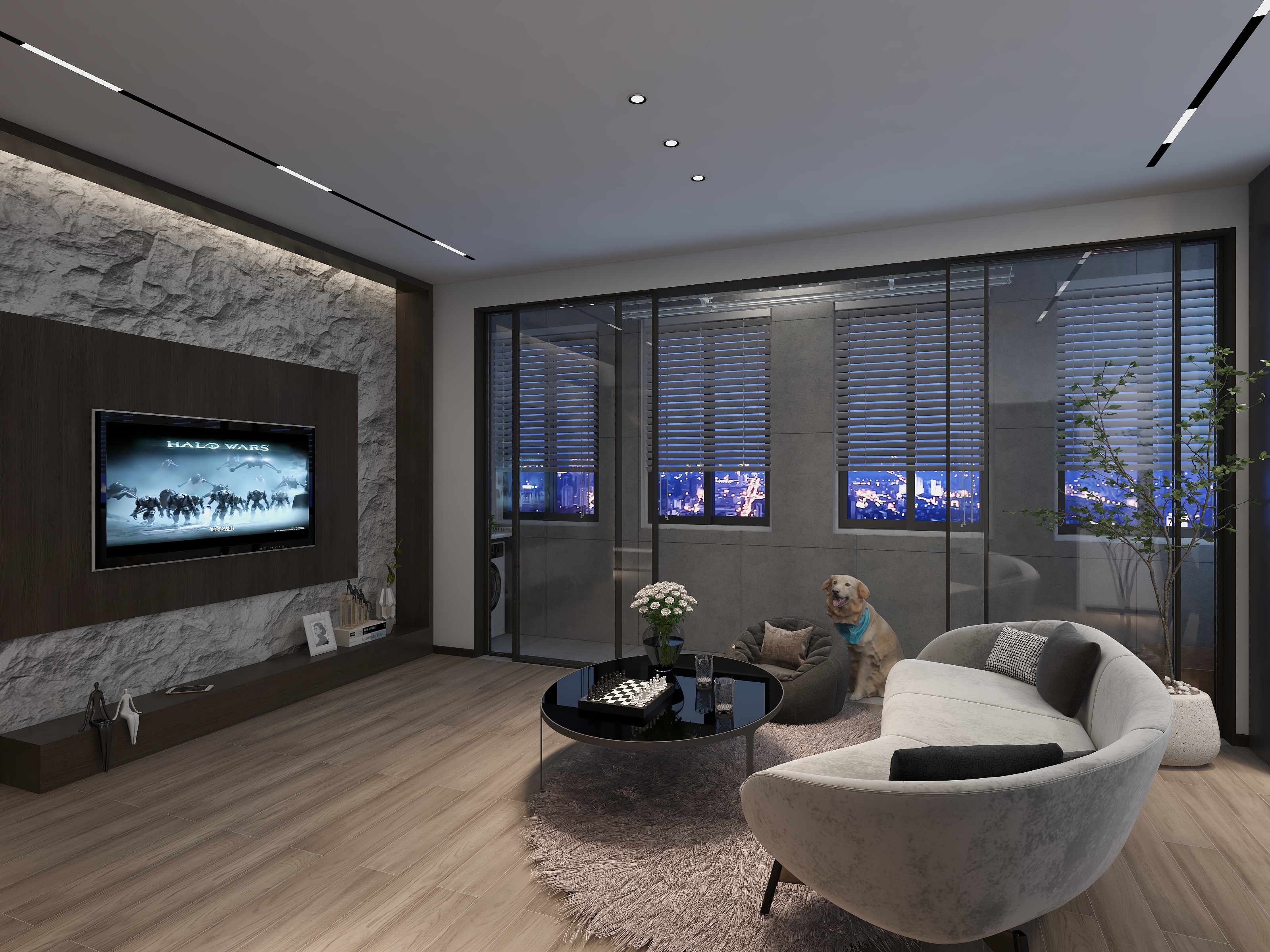 明月呀i-瑞和园89.50㎡B户型3室2厅1卫-装修设计方案