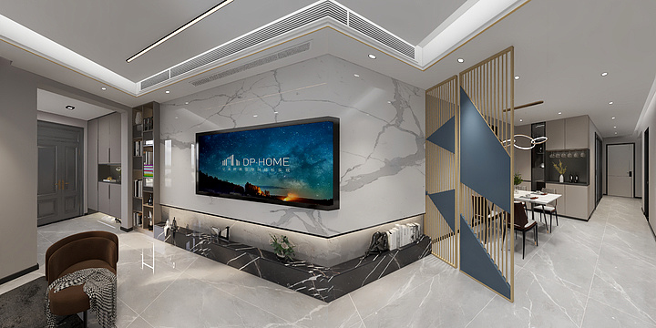 南落柒-路径叠层室内效果-装修设计方案