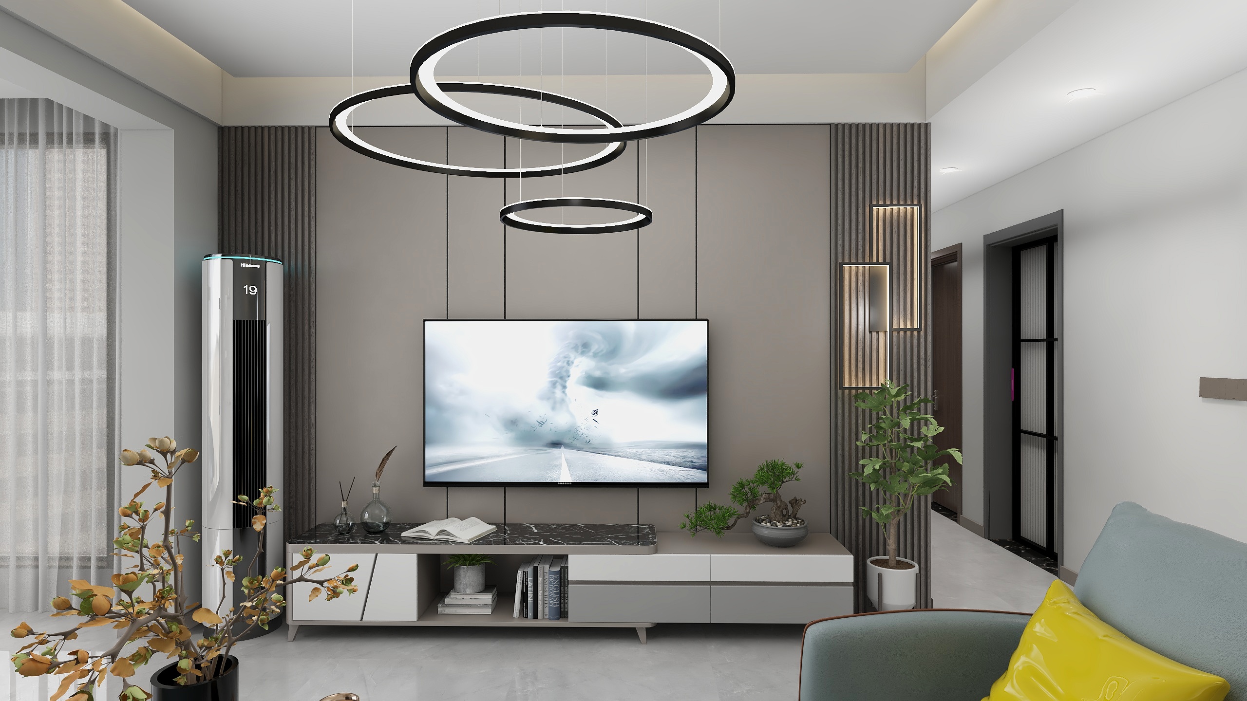 强扭的瓜贼辣zZ-阳光浣溪台四室两卫两厅90㎡梅总-装修设计方案