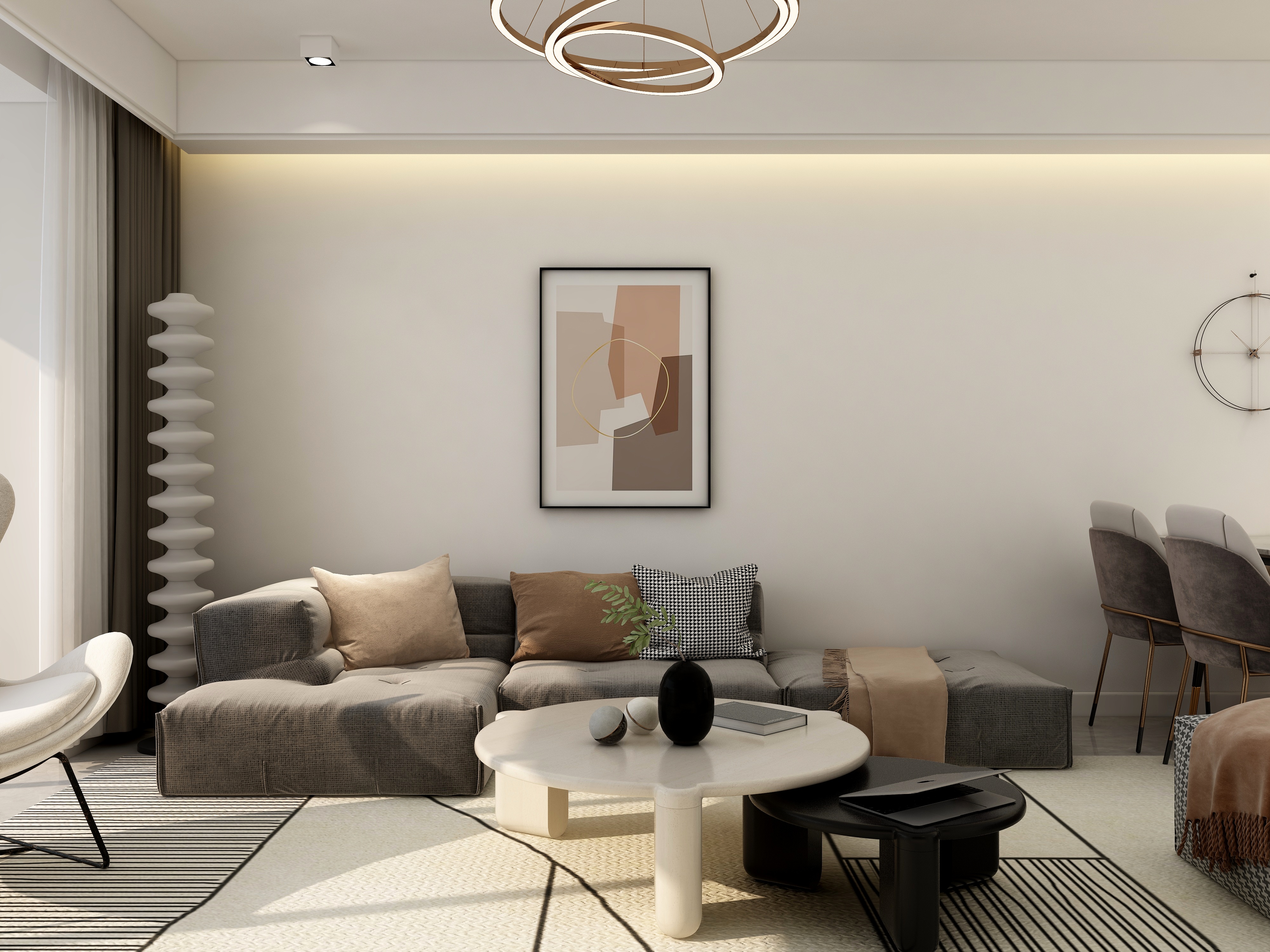 上海欧碧雅建筑装饰工程有限公司-80㎡现代风装修效果图