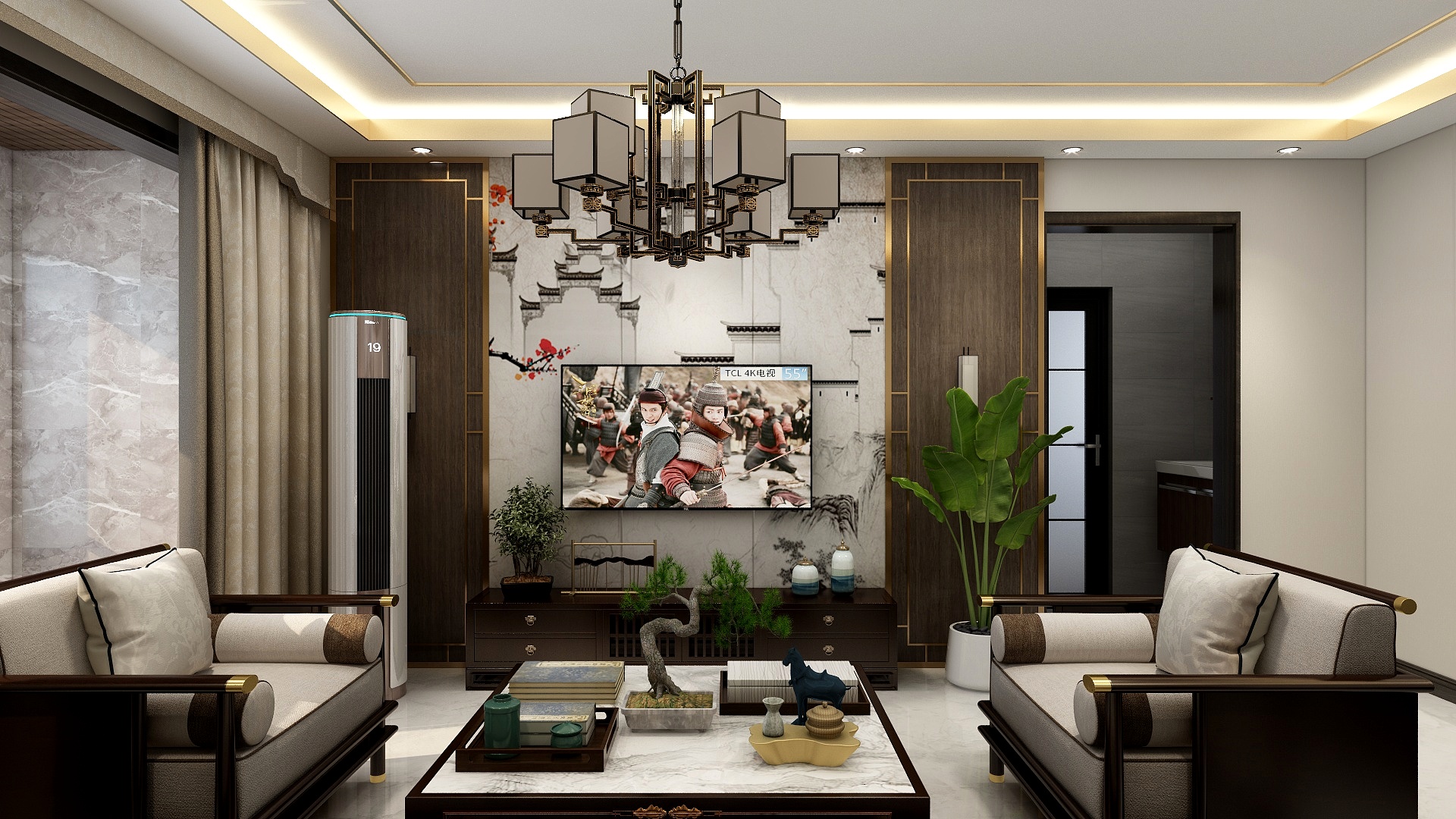 Ai室内设计Tu-富力湾106平-装修设计方案