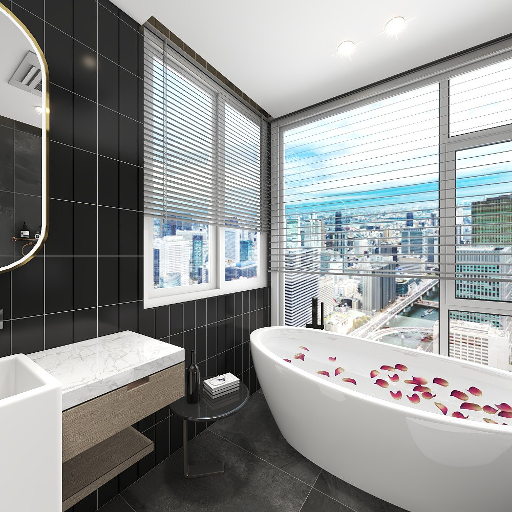 北宸空間設計-【浮生·若梦】260平法式轻奢二层主卫装修效果图第3张