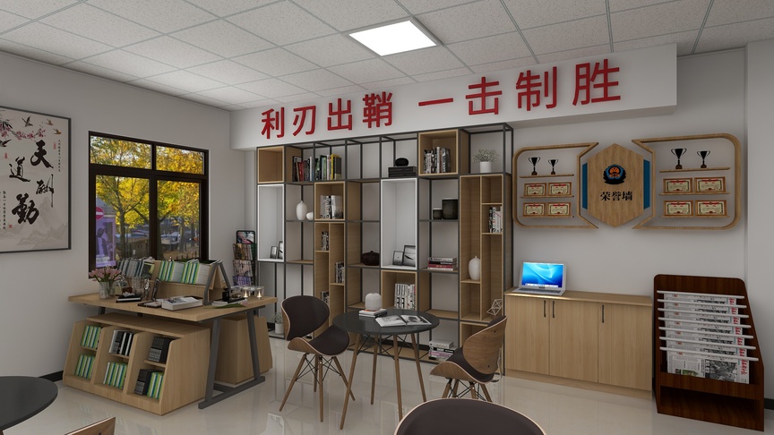 品度精策2-部队图书室-2装修效果图