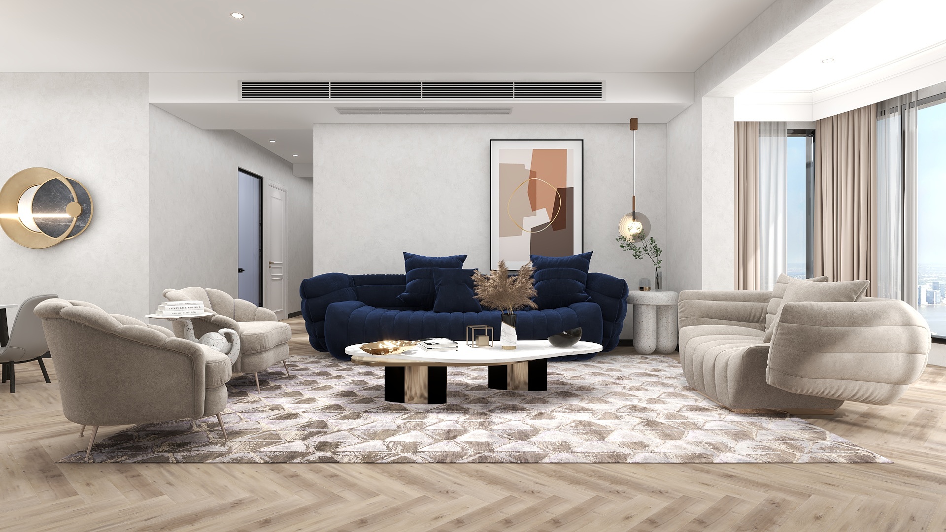 一品设计YP-简欧三居室装修效果图