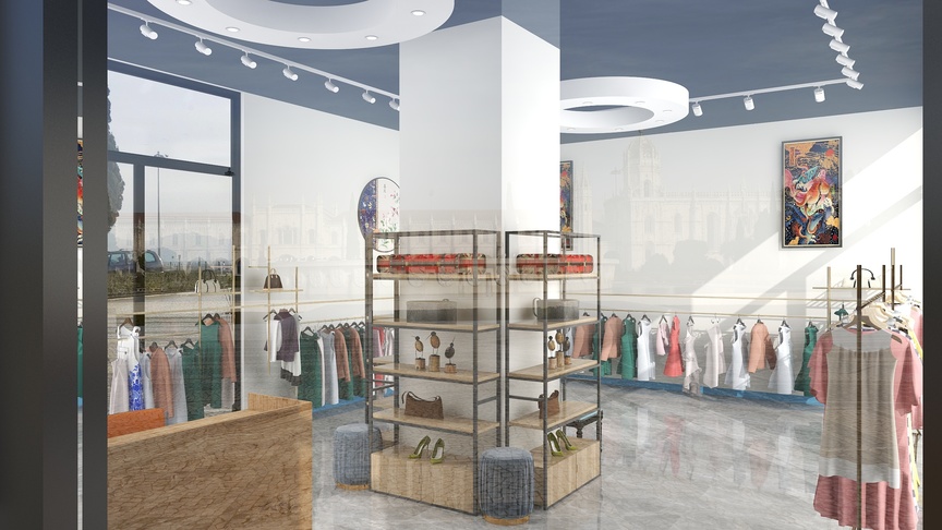 铭兴装饰设计-服装店铺装修效果图