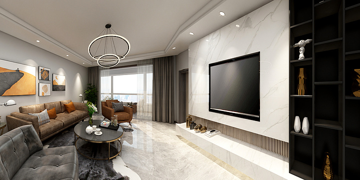 设计师小楠楠-蔚蓝家园135平米-装修设计方案