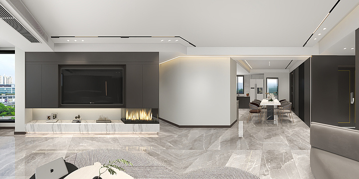 .效果图设计-【金煌装饰-现代风格】-装修设计方案