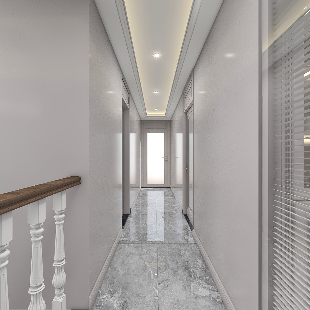 北宸空間設計-【浮生·若梦】260平法式轻奢二层走廊装修效果图第3张