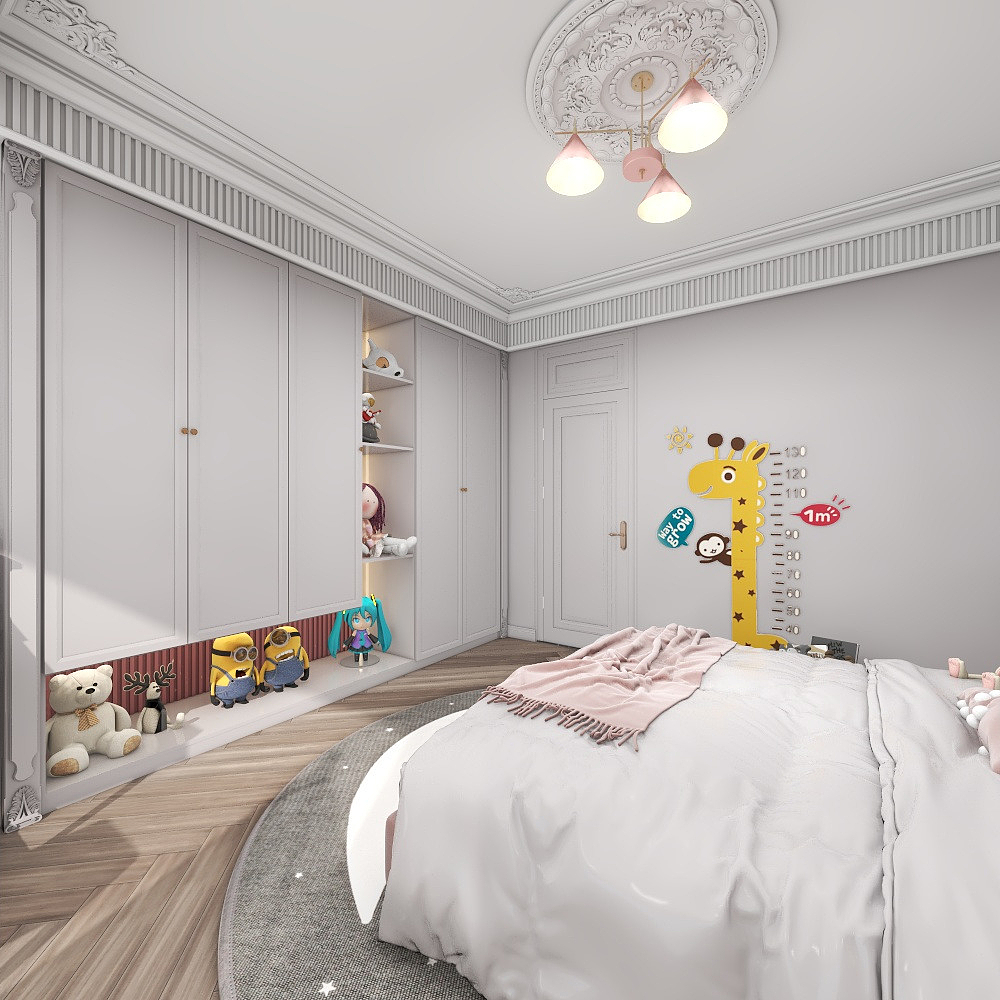 北宸空間設計-【浮生·若梦】260平法式轻奢二层公主房装修效果图第5张