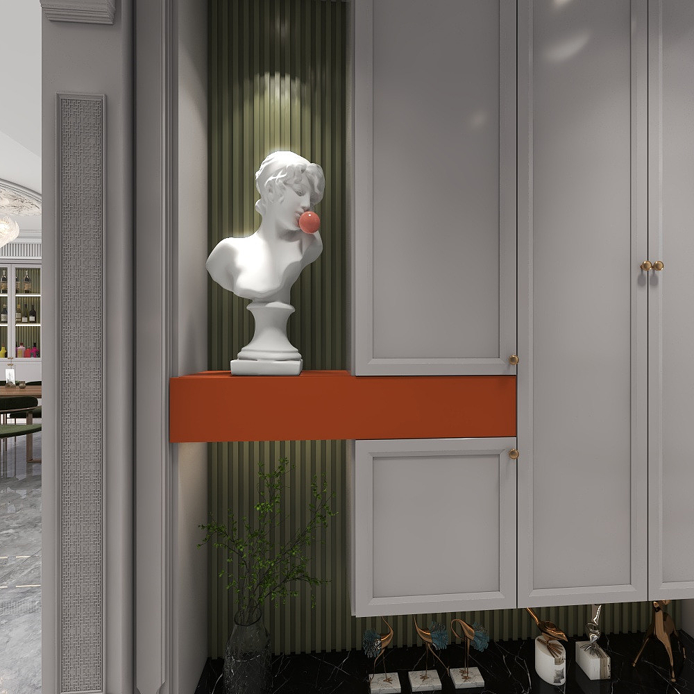 北宸空間設計-【浮生·若梦】260平法式轻奢一层入户厅装修效果图第3张