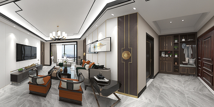 ▓卐冫氺凍彡-当代满堂悦143m²（新中式）-装修设计方案