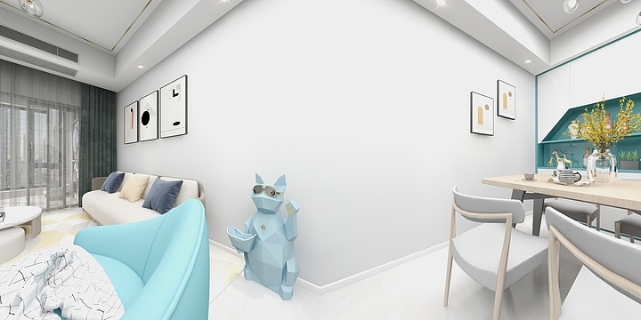 prettyprincess-德信海德公园83.00㎡A2’3室2厅1卫1厨-装修设计方案